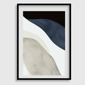 Navy Blue Wall Art, Modern Simple Neutral Gallery Wall Art Set of 3 ...