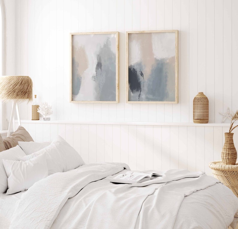 Printable Abstract Art Print Set Modern Neutral Abstract Etsy