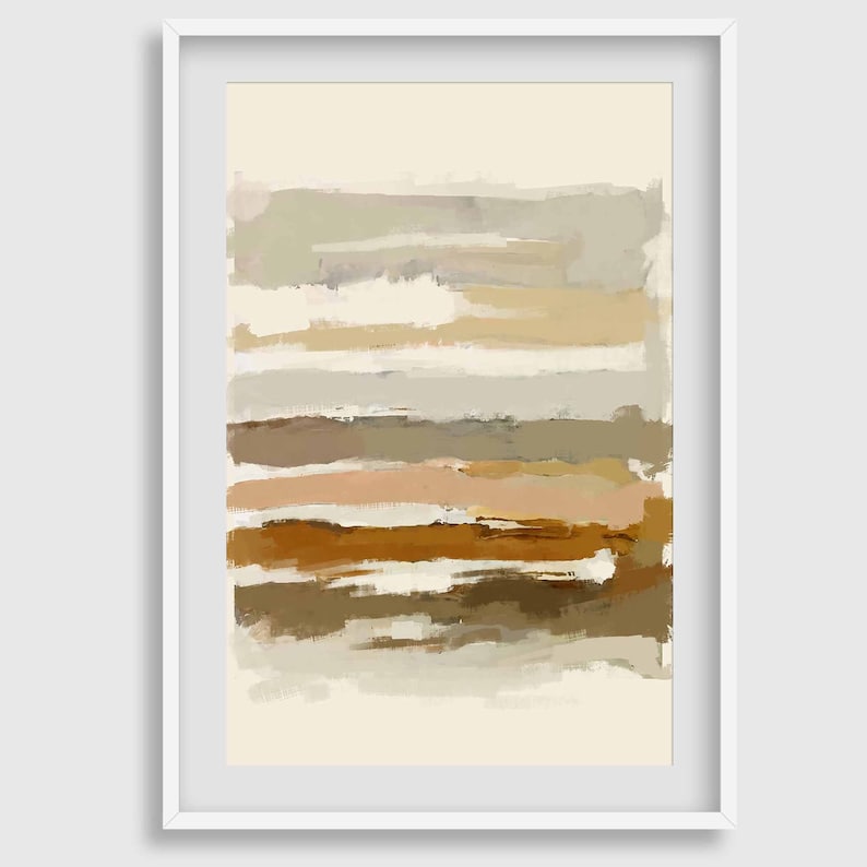 Buy Modern Neutral Abstract Gallery Wall Art Set of 3 Beige Earth Tone ...