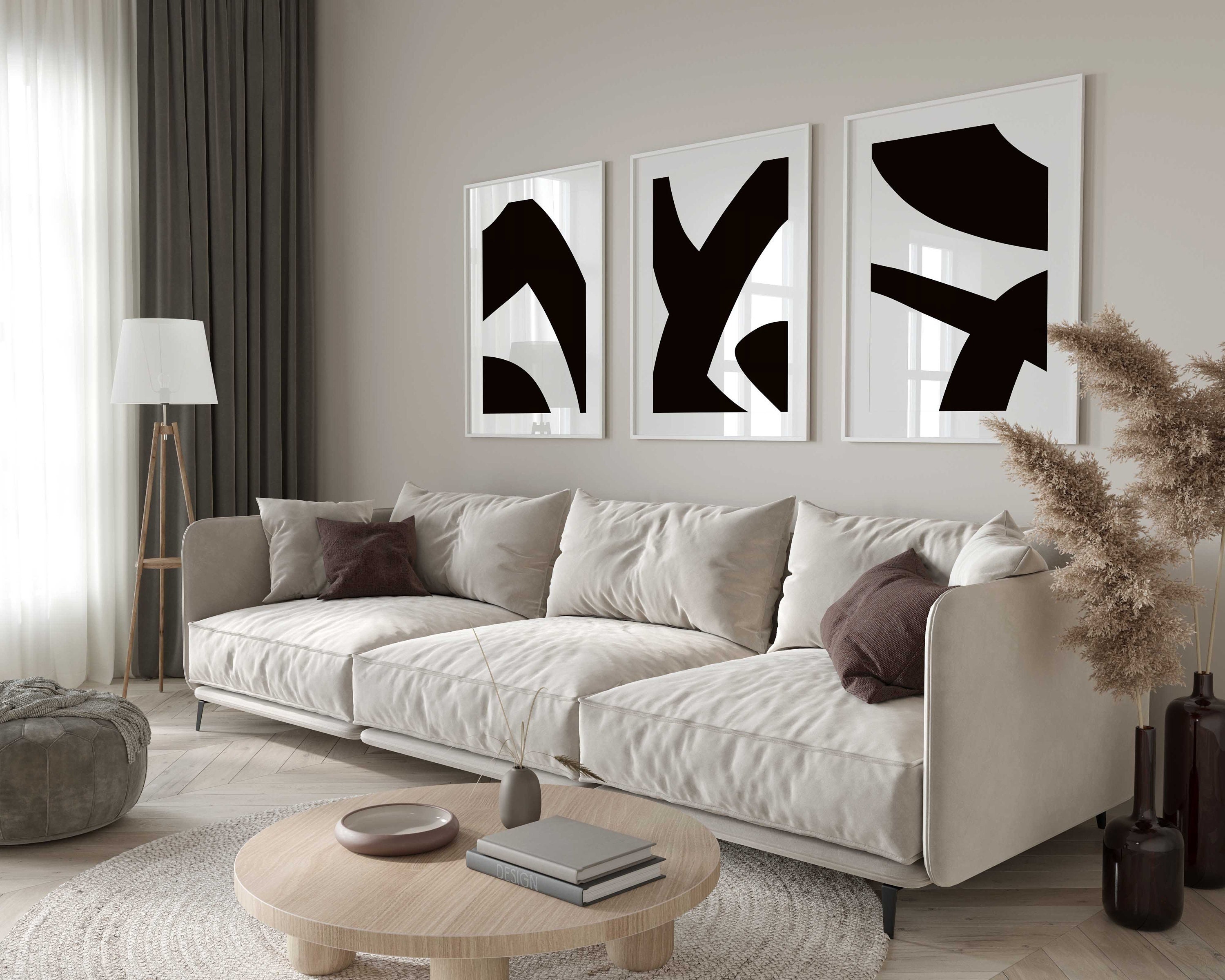 Modern/simple/minimal Gallery Wall Art Set of 3 Abstract Art Etsy UK