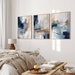 Navy Blue Wall Art Set of 3 Printable Wall Art Modern Wall Art Blue ...