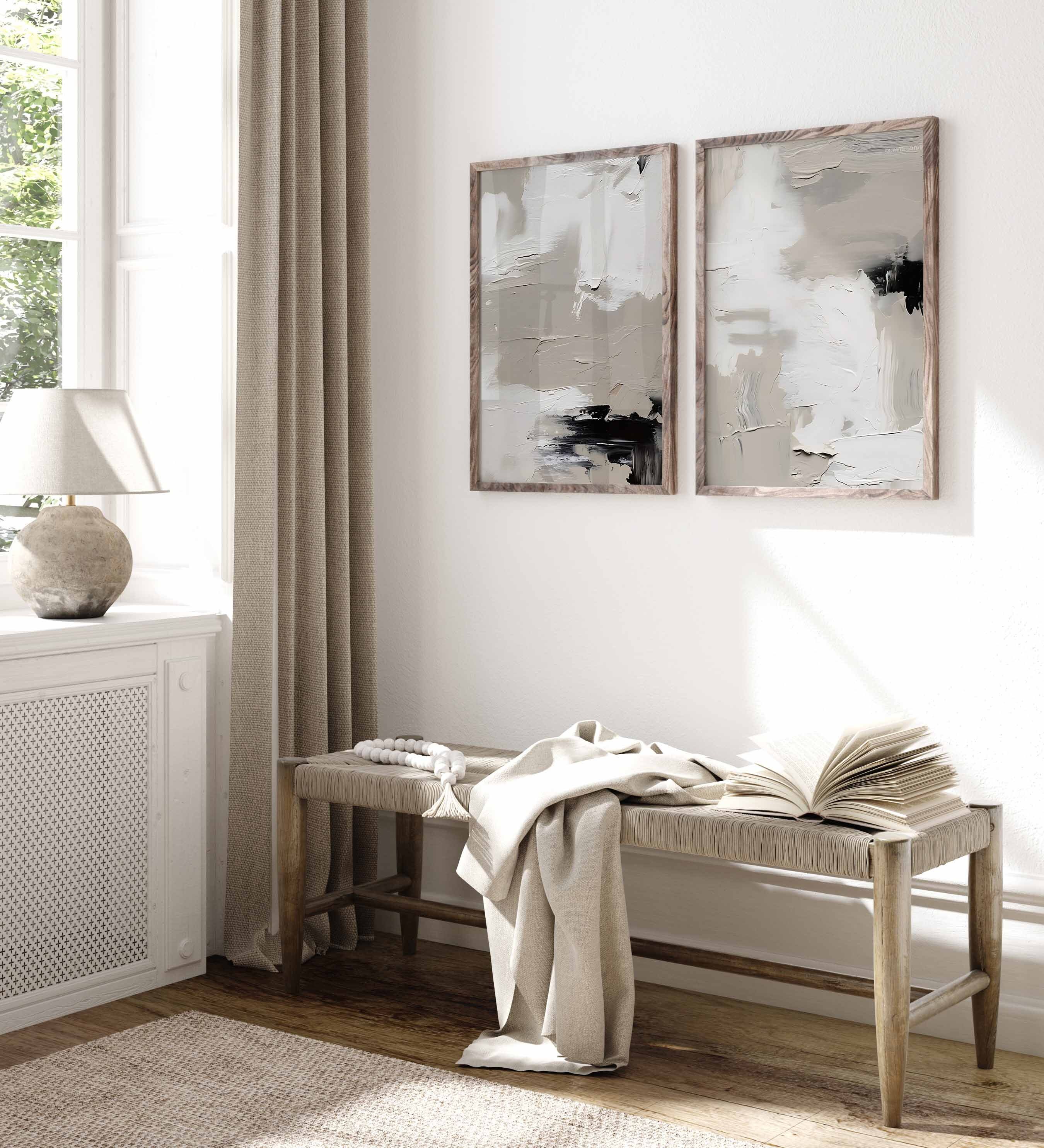 Black and White Art Set of 3 Neutral Nordic Prints Housewarming Gift ...