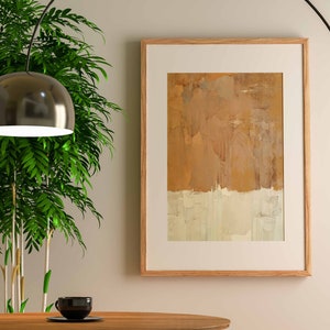 Modern Simple Earth Tone Wall Art, Set of 2 Abstract Art, Minimalistic ...