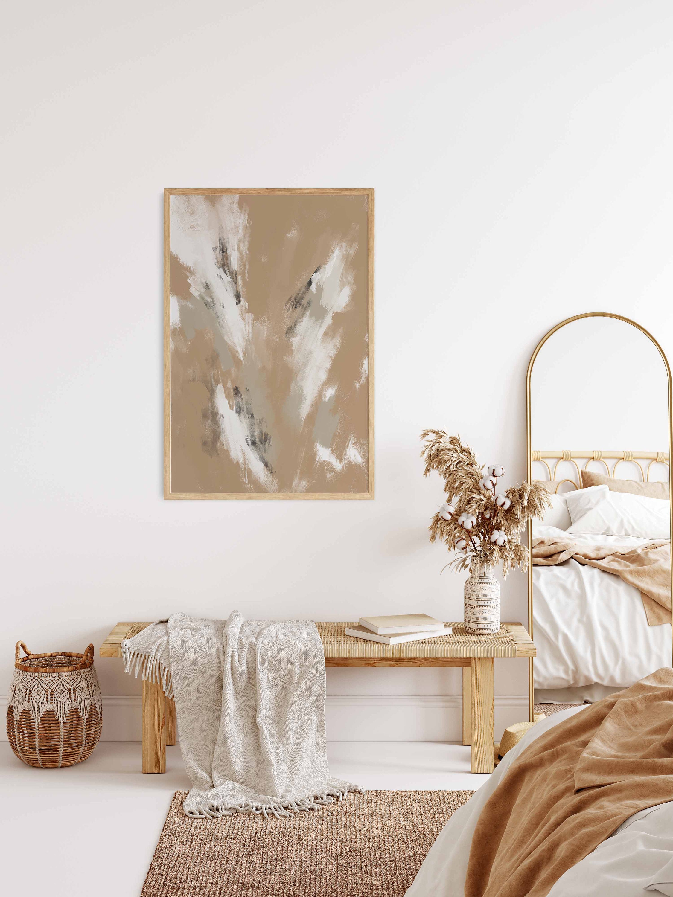 Neutral Modern Abstract Gallery Wall Art Set of 3 Neutral Prints Living ...