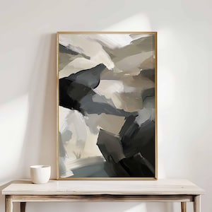 Neutral Wall Art Modern Abstract Wall Art, Modern Bedroom Art PRINTABLE Digital Art Neutral Abstract Poster Living Room Print Scandinavian