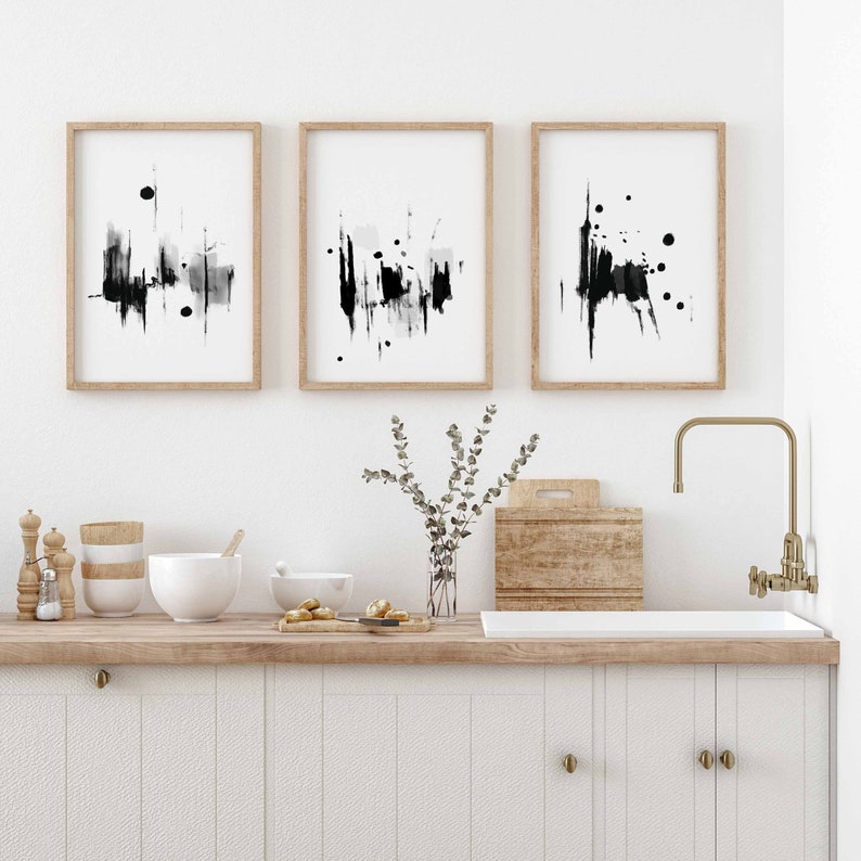 3 Piece Art Prints Abstract Poster Set Bedroom Wall Art - Etsy
