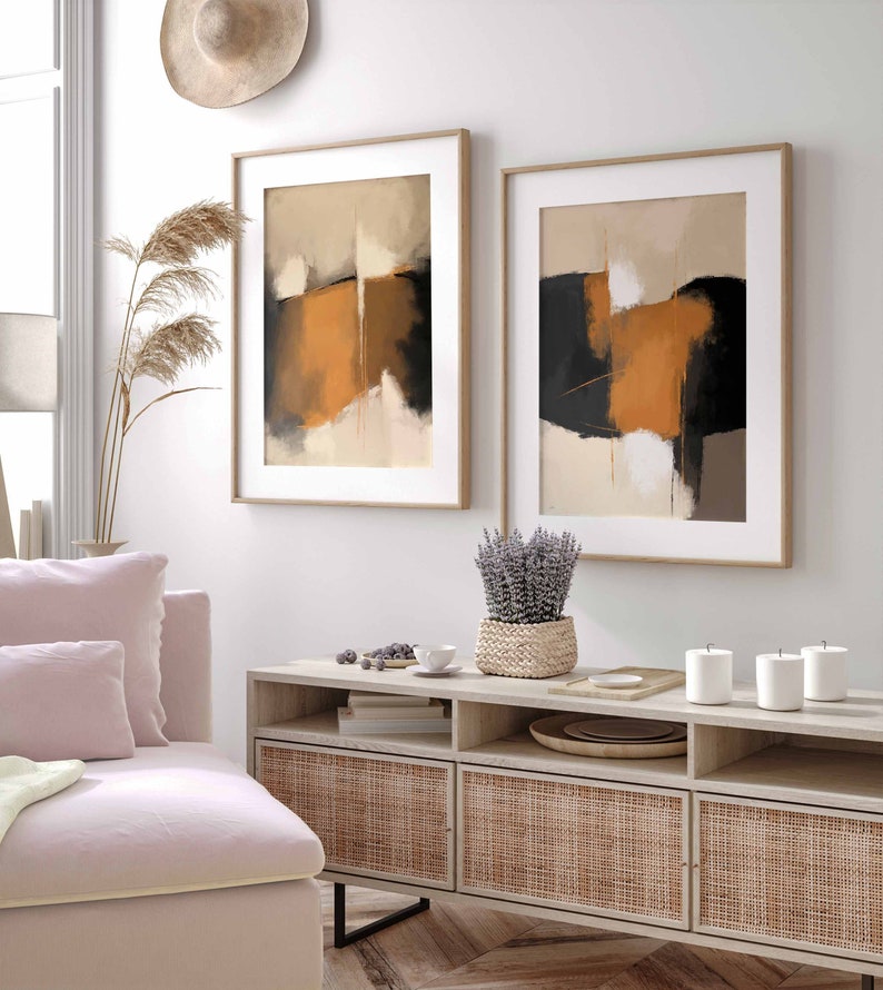 Modern Textured Abstract Set of 3 Prints Neutral Art Print - Etsy