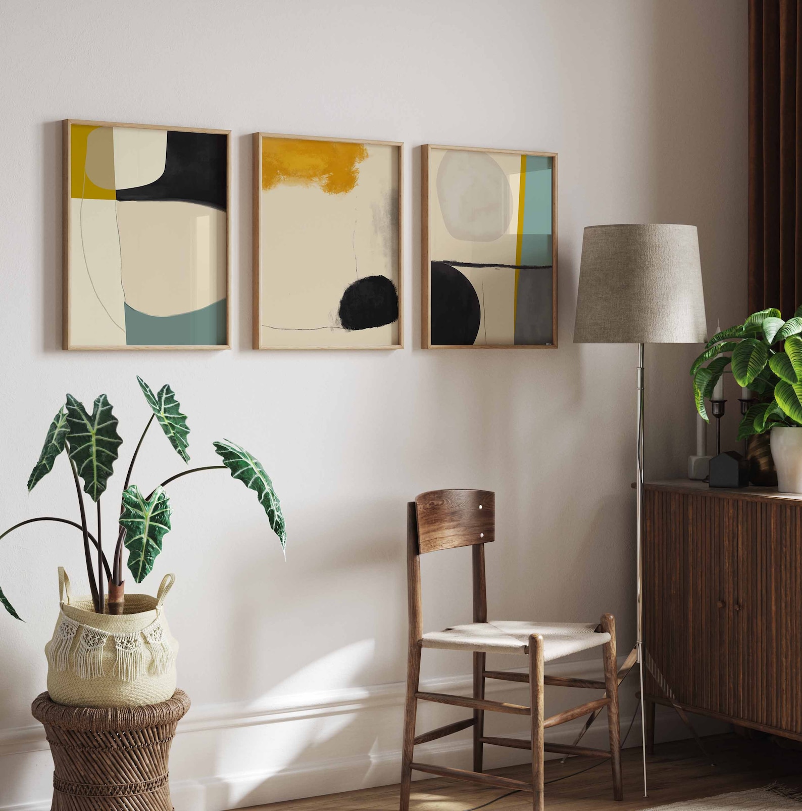 Abstract Print Abstract Art Print Set Modern Neutral Abstract Gallery Wall Art Set of ...
