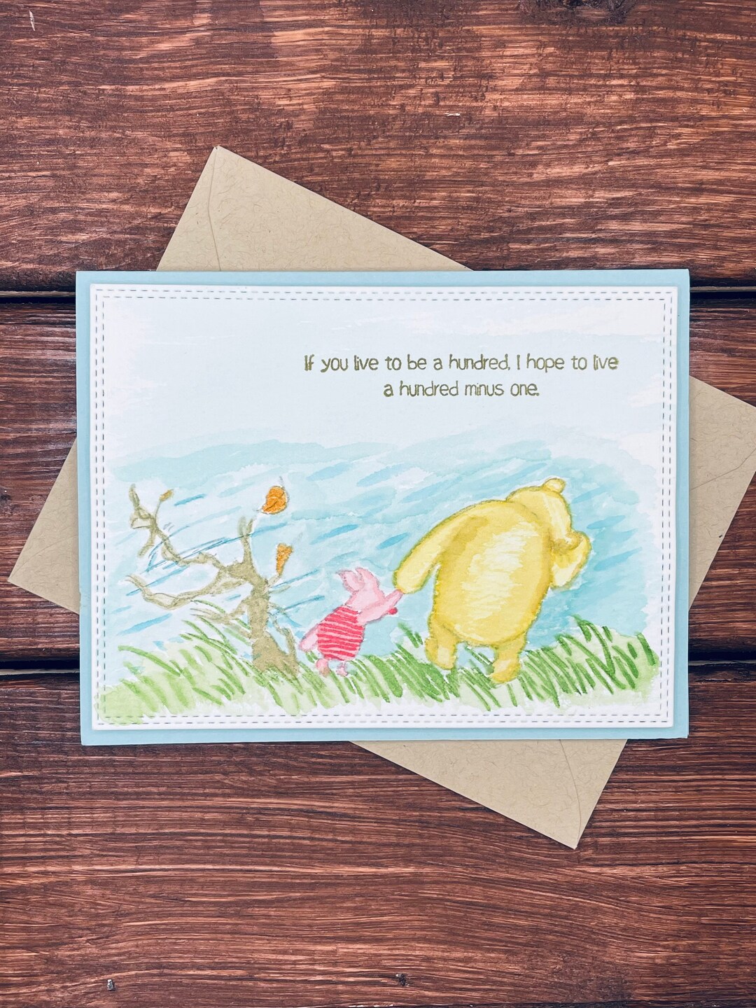 Classic Winnie the Pooh Greeting Card one Hundred Minus One Friendship