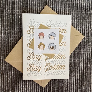 Goldene Mädchen Grußkarte - bleiben Golden