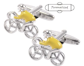 Personalized Bike CuffLinks,Mens jewellery wedding cufflinks, initials custom cufflinks Bicycle