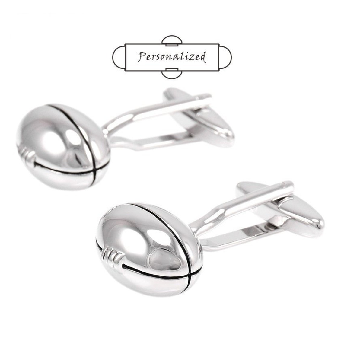 personalised rugby cufflinks