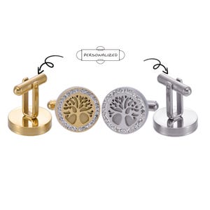 Manschettenknöpfe mit Namen - Manschettenknöpfe mit Glimmer - Gold Perlen Manschettenknöpfe mit Namen - Hochzeit Manschettenknöpfe für Trauzeugen