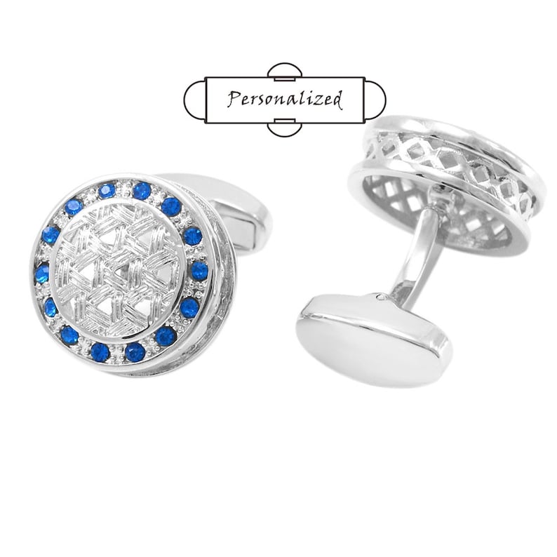 Paire De Boutons De Manchettes Personnalisés Mariage, Initiales