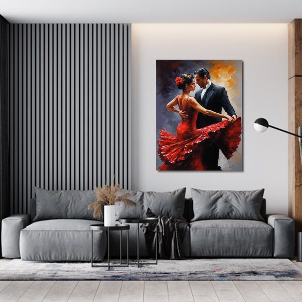 Flamenco Dancer painting. Printable download. Art Download. printable Flamenco Painting.