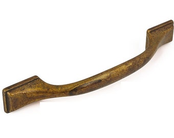 Antique Brass Finish Smart D Pull Handle 128mm Centres - Cabinet Hardware For Cabinet / Cupboard / Drawer