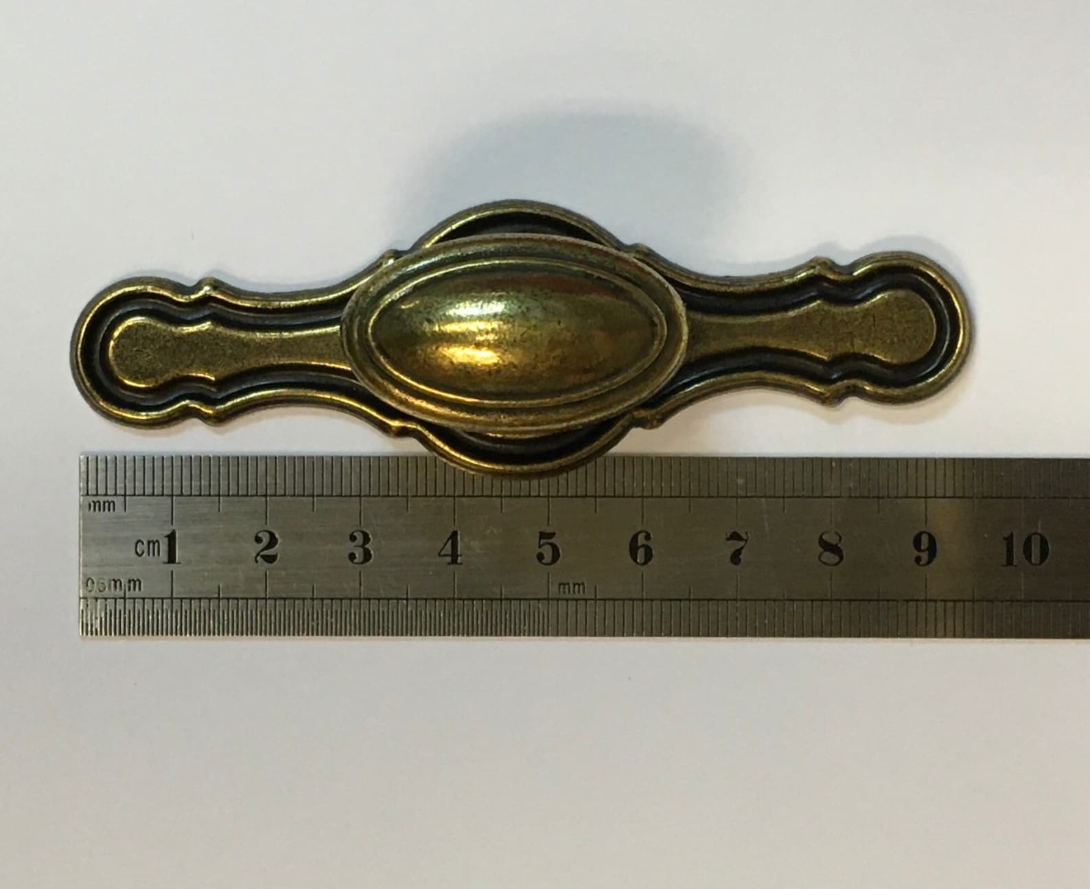 Antique Brass Knob With 95mm Backplate Etsy