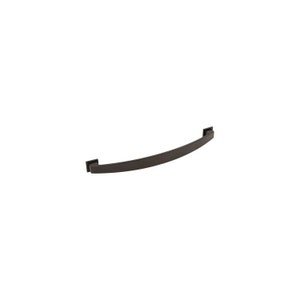 May include: A curved, black cabinet pull with square ends.