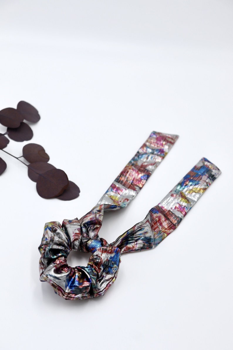 Scarf Scrunchie Silver Scrunchie hair accessory