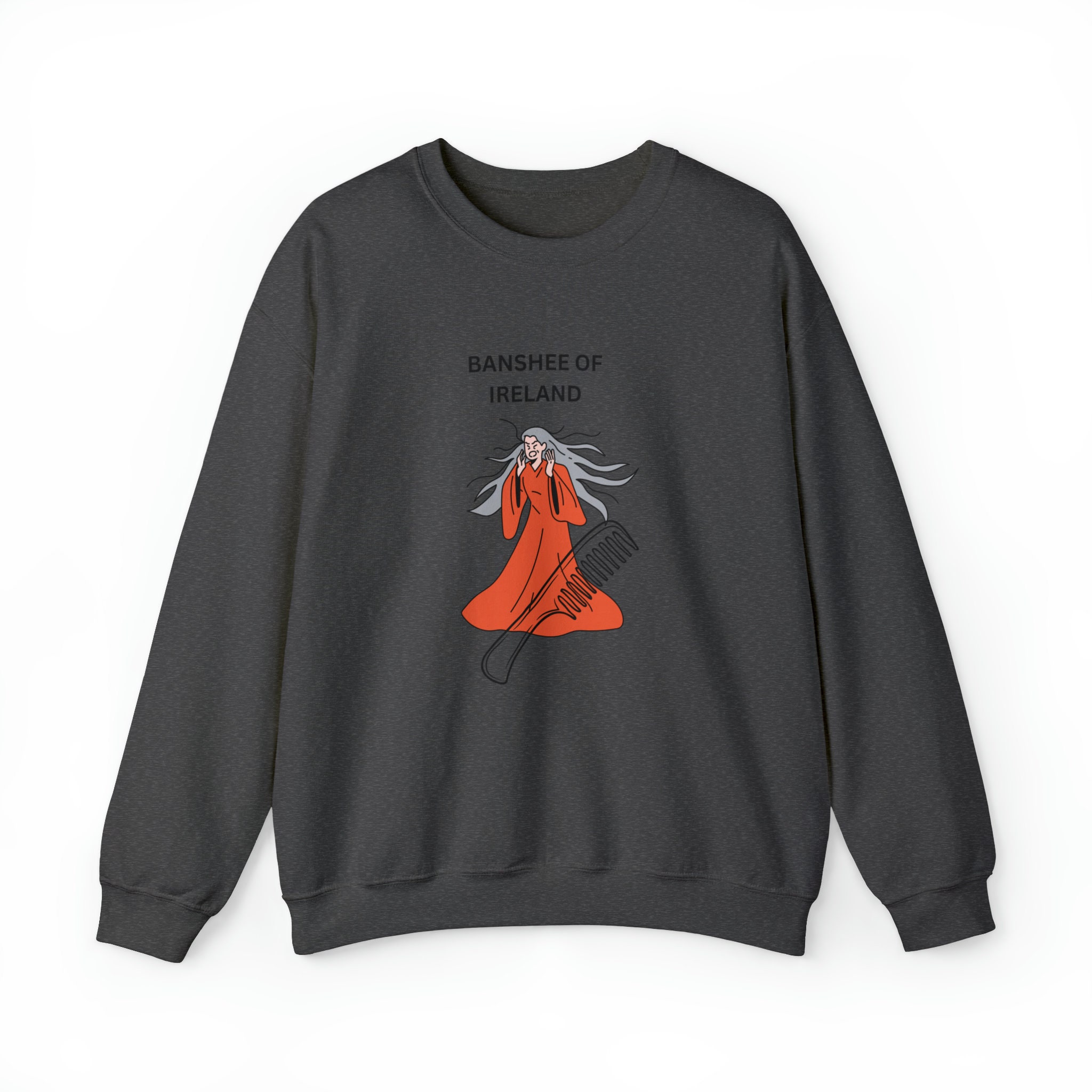 Discover The Banshee is an old spirit from Irish folklore. Perfect for Halloween night or parties. Unisex Heavy Blend Crewneck Sweatshirt