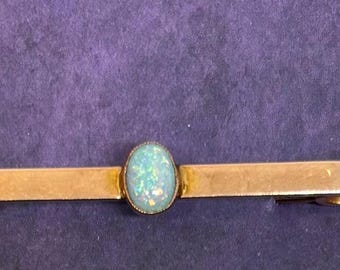 Épingle Or 18k Opale Et Pierres - Bijou Ancien - Occasion