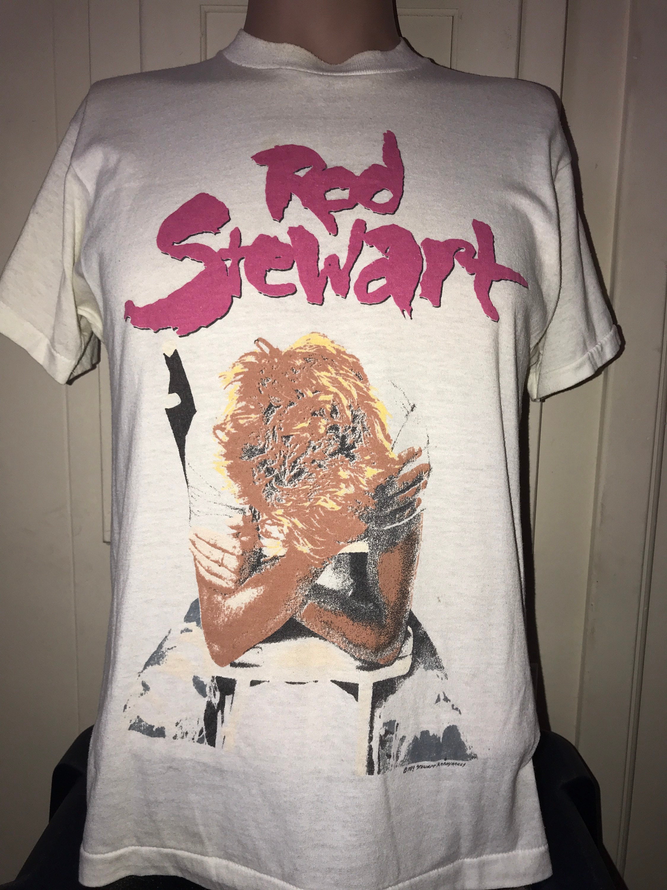 Discover Vintage 89 Rod Stewart Out Of Order Shirt