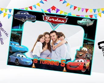 Cars Photo Booth Frame, Cars Party Decorations, Cars Party Prop, Cars Selfie Frame, Cars Party Favors, Digital Files