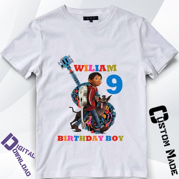 Coco Iron On Transfer, Coco Birthday Shirt Design, Coco Personalize DIY Shirt, DIY Birthday Shirt, Digital Files