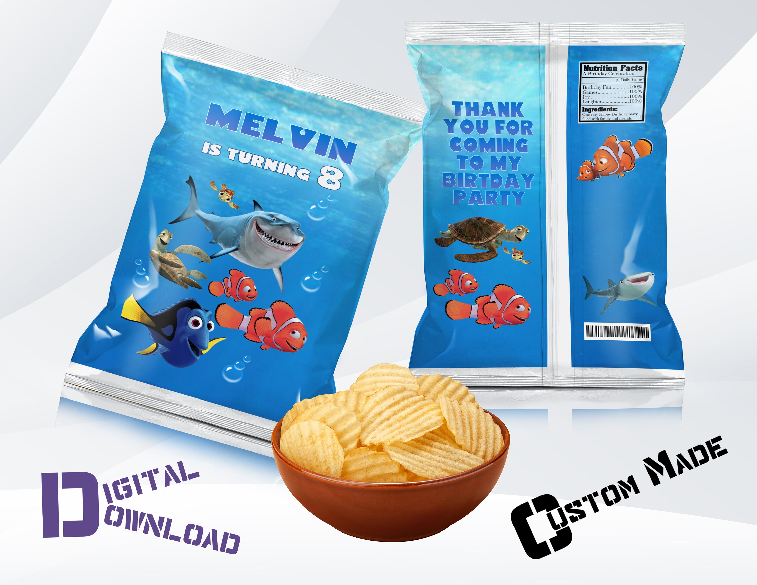 Buy Finding Nemo Chip Bag, Finding Nemo Party Decorations, Finding Nemo