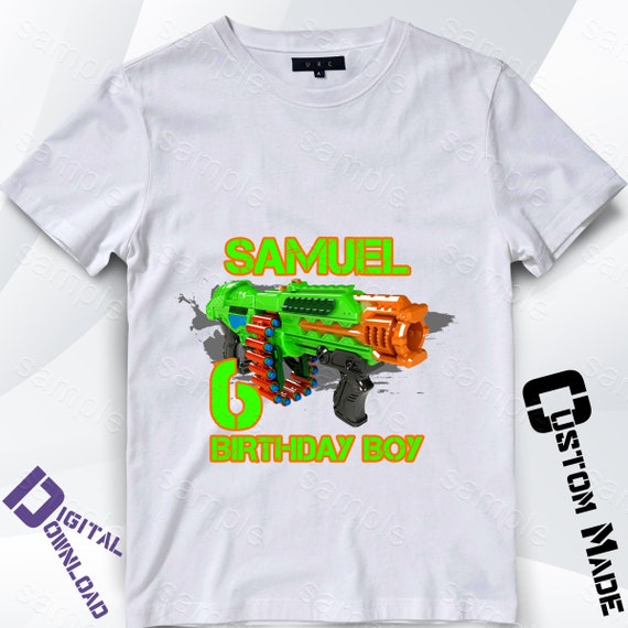 Download Nerf Iron On Transfer Nerf Birthday Shirt Design Nerf Etsy