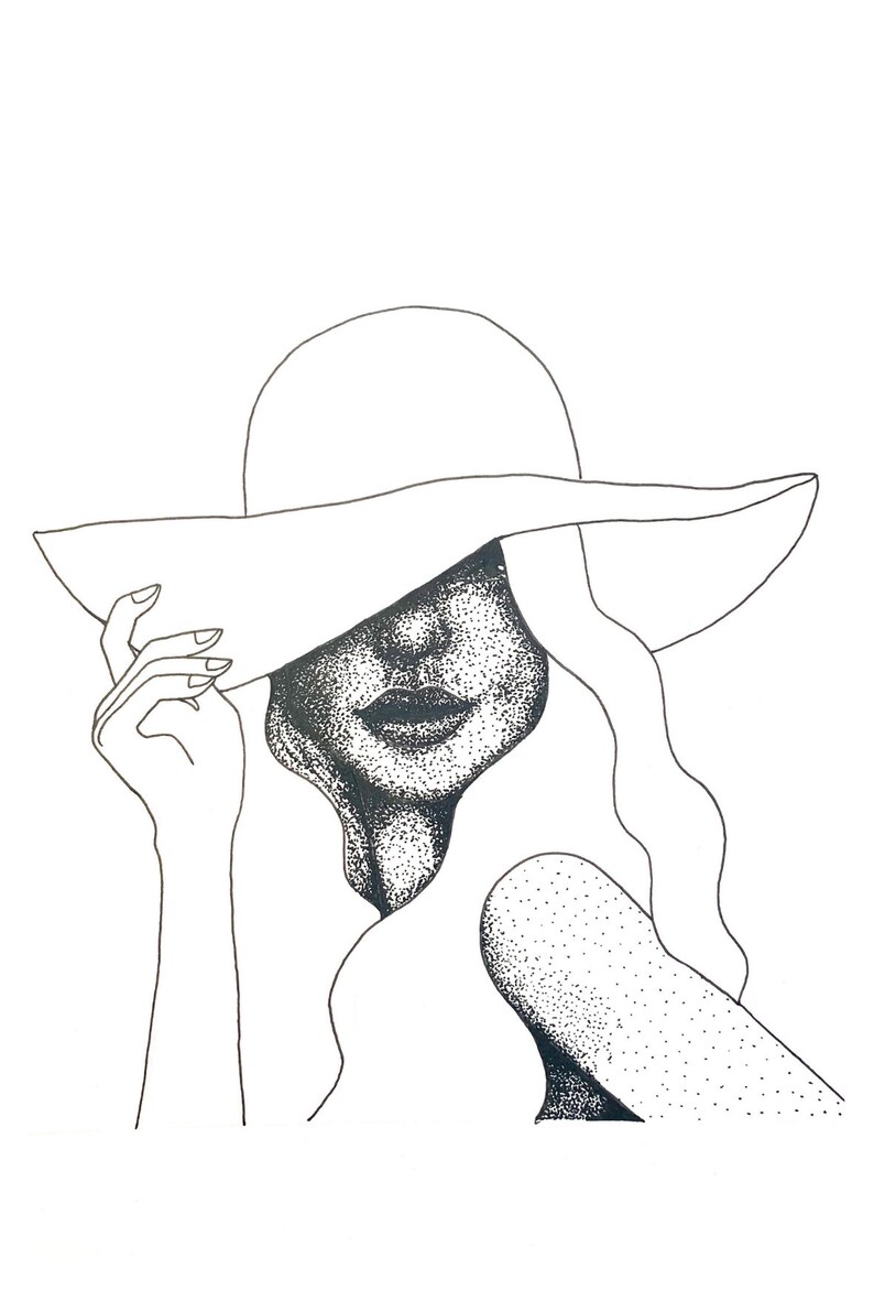 "Bilder Frauen mit Hut Schwarz Weiß":  A Journey into Drawing and Imagination