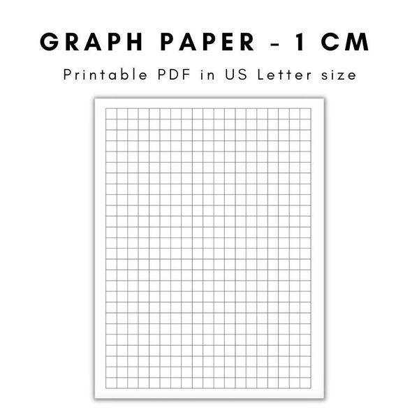 Graph Paper, Printable Graph Paper, Graph Paper Printable, Graph paper 1 cm, 1 cm graph paper