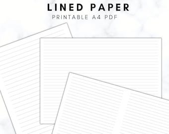 non lined paper etsy