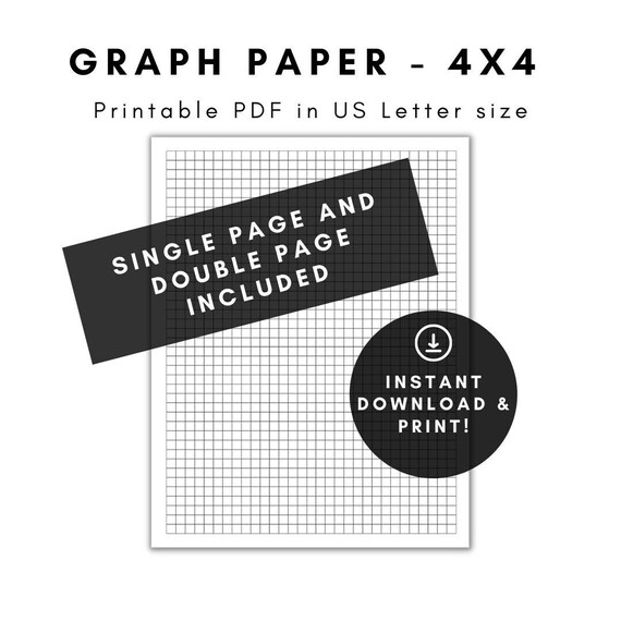 Graph Paper Printable Graph Paper Graph Paper Printable | Etsy