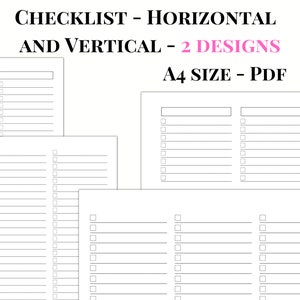 Checklist, Checklist Printable, Printable Checklist, Blank Checklist ...