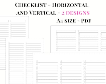 Controlelijst, checklist afdrukbaar, afdrukbare checklist, blanco checklist, checklist digitale download, checklist papier, checklist sjabloon