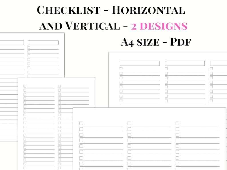 Checklist, Checklist Printable, Printable Checklist, Blank Checklist ...