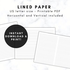 Lined Printable Journal Paper image 2