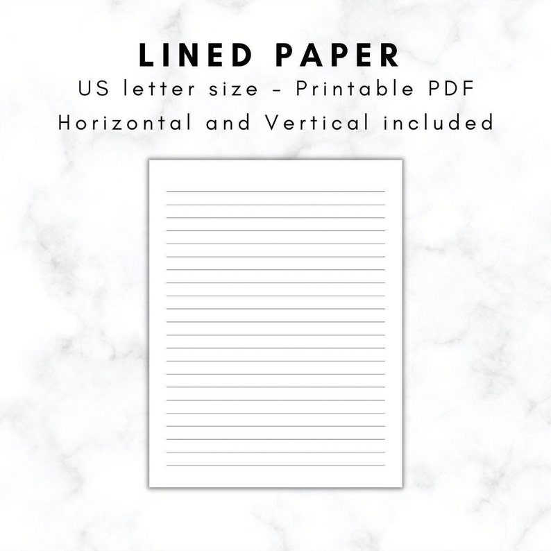 Lined Printable Journal Paper image 4