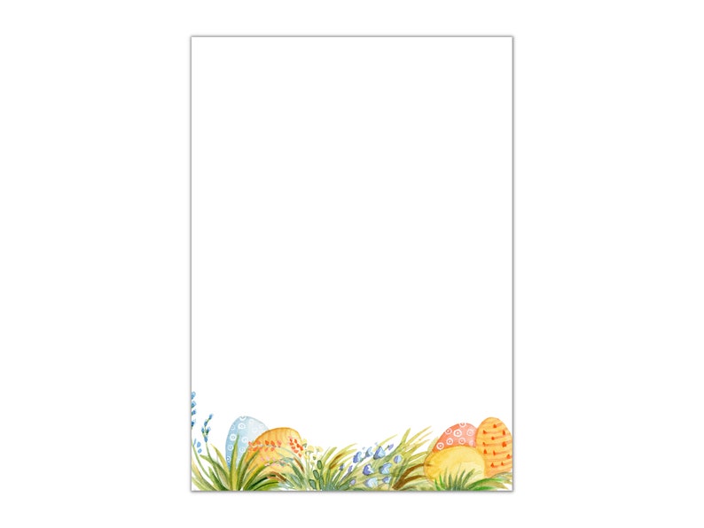 Easter Printable Paper Printable Paper Easter Easter Lined | Etsy