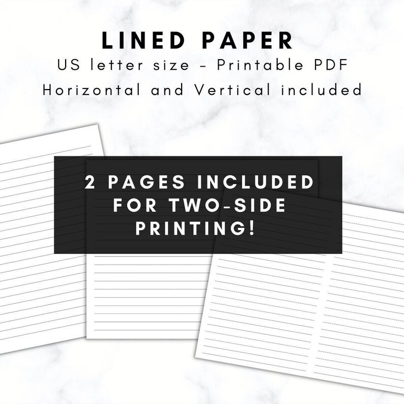 Lined Printable Journal Paper Etsy