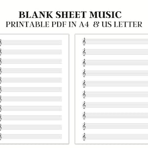 Digital Blank Sheet Music | Printable Staff Paper for Musicians and Composers