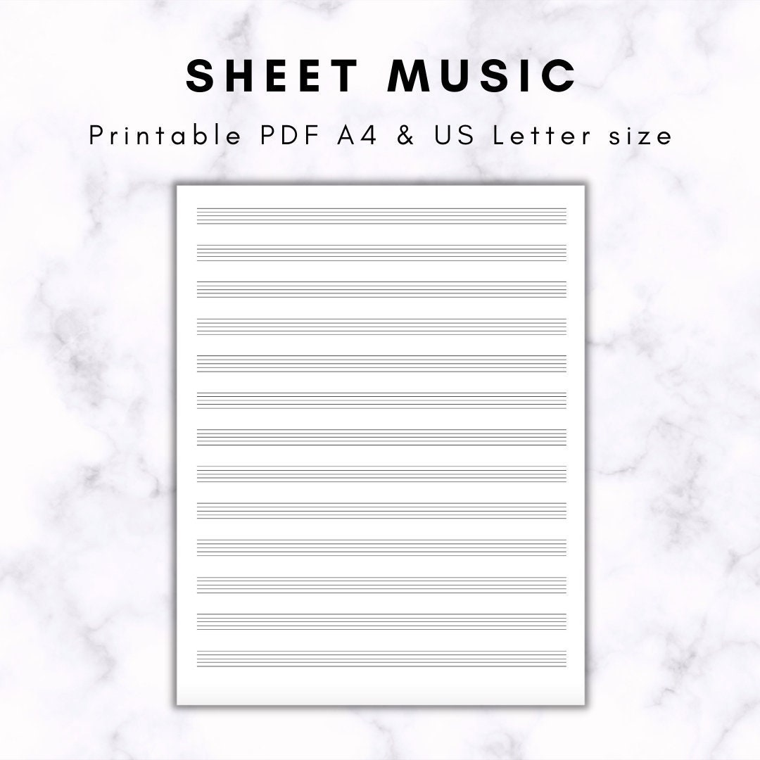 Blank Sheet Music, Sheet Music, Sheet Music Piano, Printable Sheet ...