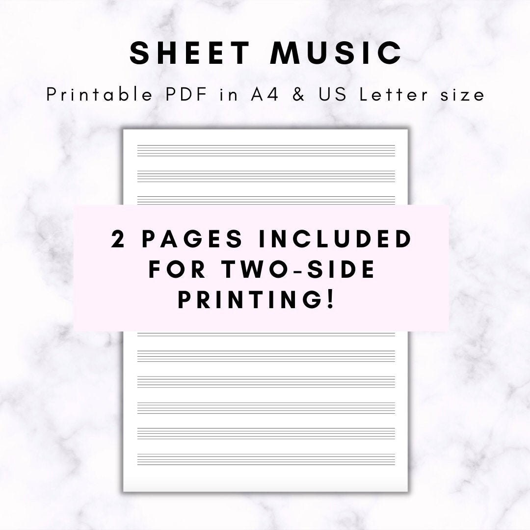 Blank Sheet Music, Sheet Music, Sheet Music Piano, Printable Sheet ...