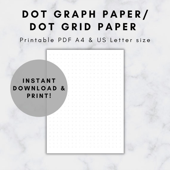 dot graph paper dot grid paper dot grid paper printable dot etsy