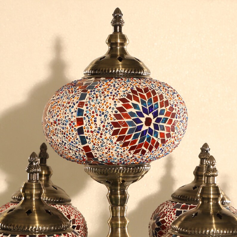 Turkish Moroccan Style Mosaic Multicolored Standing Floor Lamp Etsy