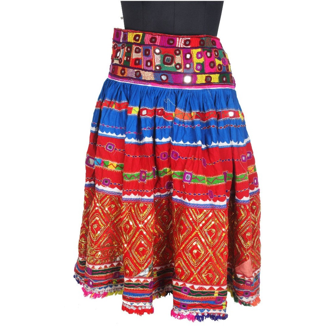 Vintage Skirt Indian Banjara Rabari Ghagra Boho Skirt Dance - Etsy