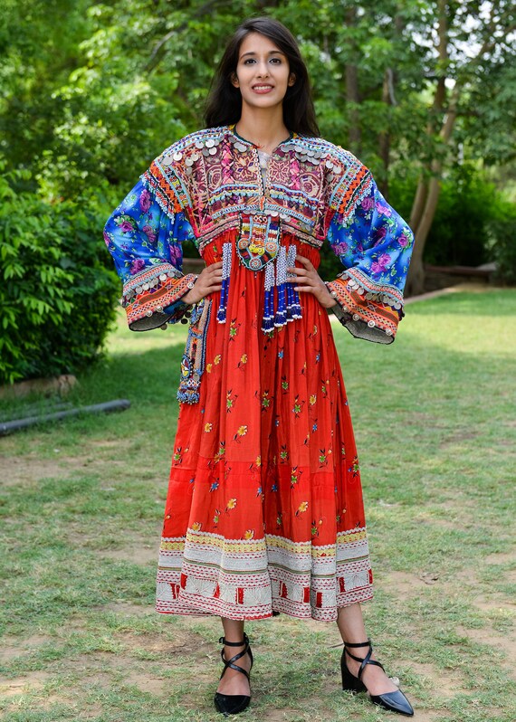 Traditional dress vintage Afghani dress afghan kuc
