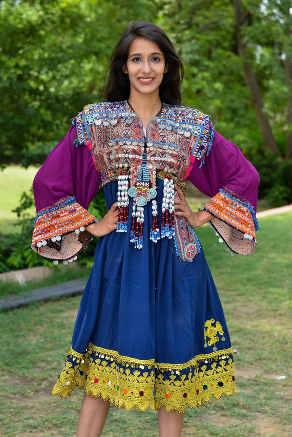 Bohemian Afghani Traditional Gypsy Boho Embroidere