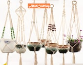 Macrame Plant Hanger Cotton Rope Indoor Outdoor Hanging Planter Basket Net Pocket Home Garden Decoration By AfafCrafting